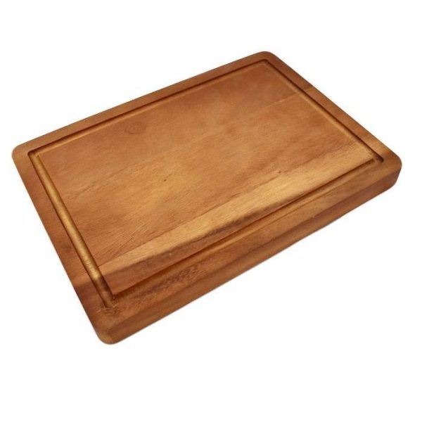 เขียงไม้ acacia wood cutting board 31.3cm x 20.5cm x 2cm and rubber wood tray 원목 도마